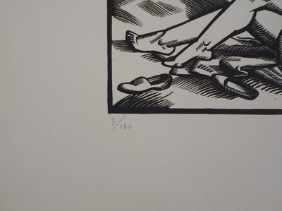 Paul VERA : L'Eté, 1924 - Gravure sur bois (détail)