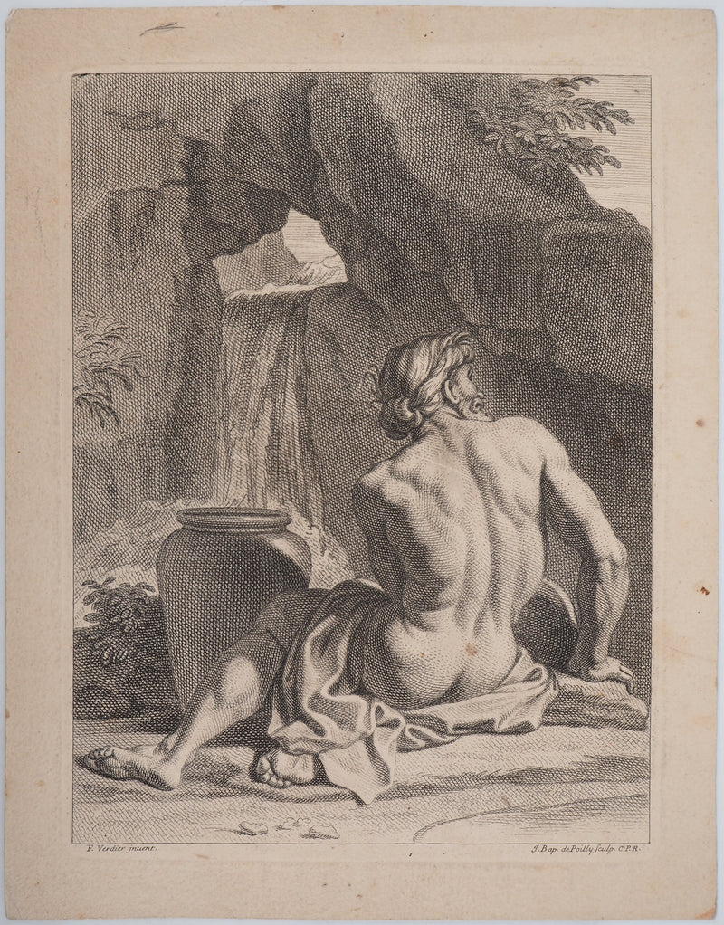 François VERDIER : La toilette des Dieux - Gravure (détail)