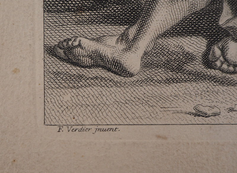 François VERDIER : La toilette des Dieux - Gravure (détail)
