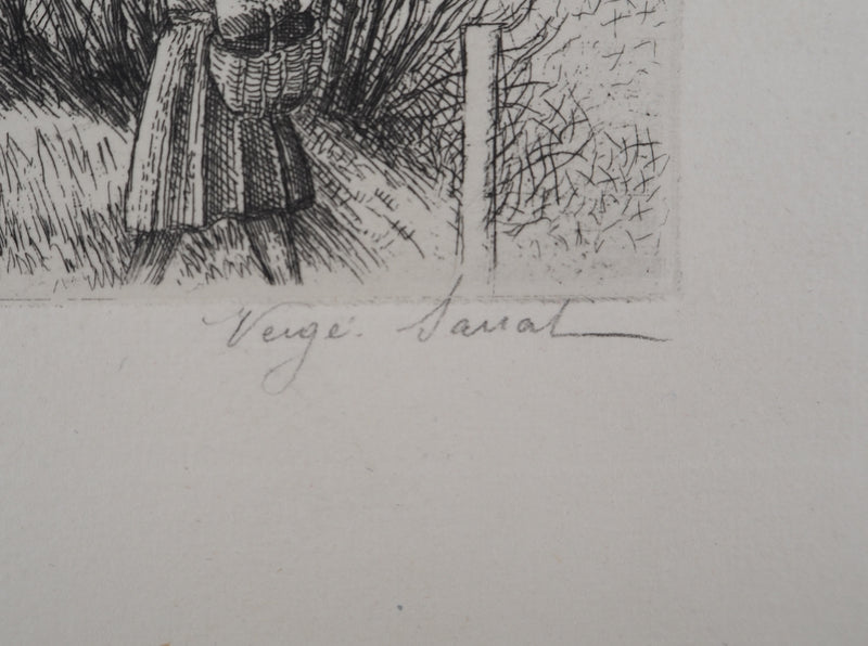 Henri VERGE-SARRAT : Promenade champêtre, vers 1935 - art (détail)