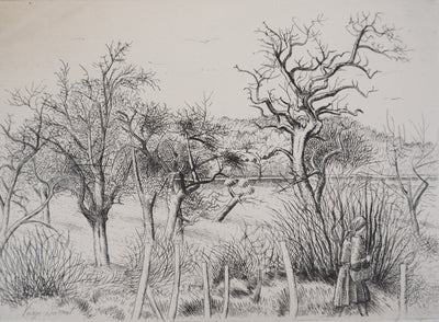 Henri VERGE-SARRAT : Promenade champêtre, vers 1935 - art (détail)