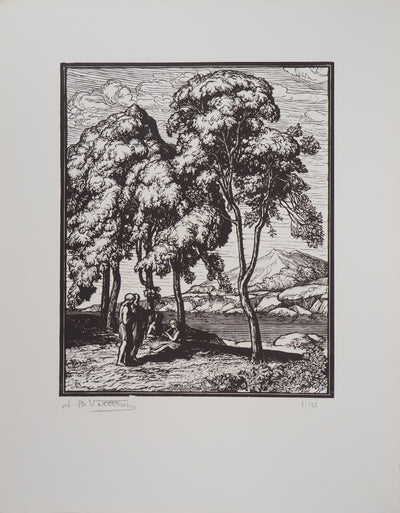 Jean-Baptiste VETTINER : Les philosophes, 1921 - Gravure sur bois