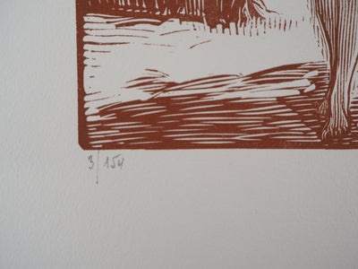 Pierre Eugène VIBERT : La Jeune Lumière, 1923 - Gravure sur bois (détail)