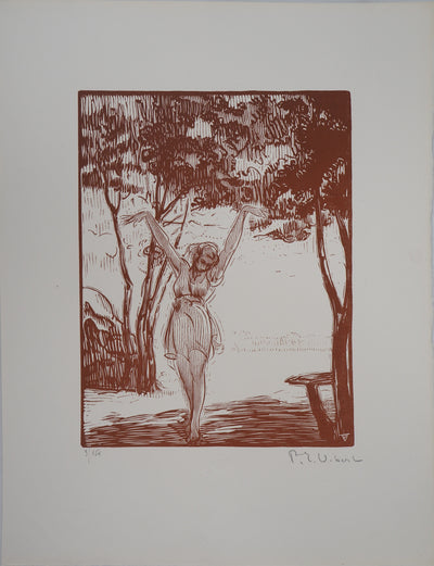 Pierre Eugène VIBERT : La Jeune Lumière, 1923 - Gravure sur bois (détail)