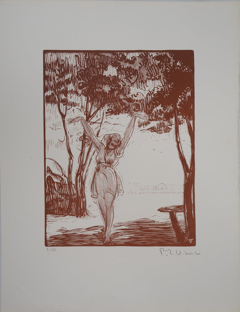 Pierre Eugène VIBERT : La Jeune Lumière, 1923 - Gravure sur bois (détail)