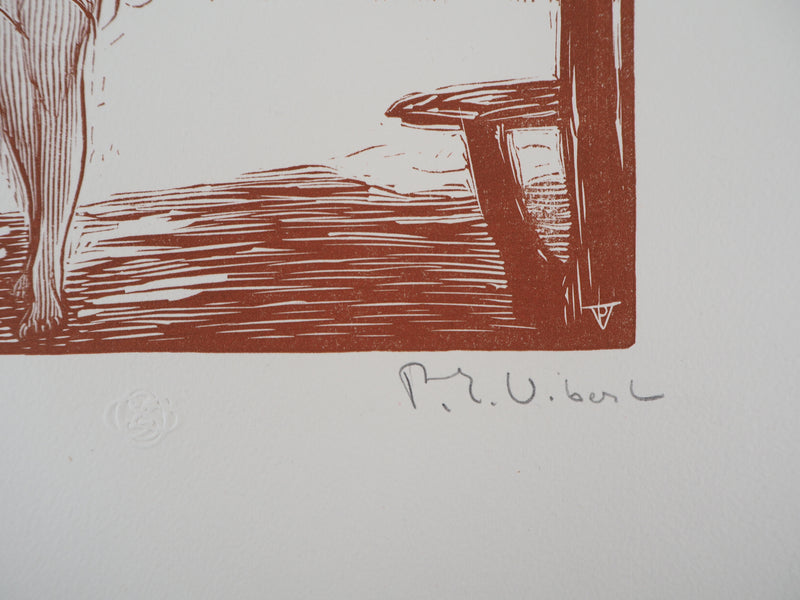 Pierre Eugène VIBERT : La Jeune Lumière, 1923 - Gravure sur bois (détail)