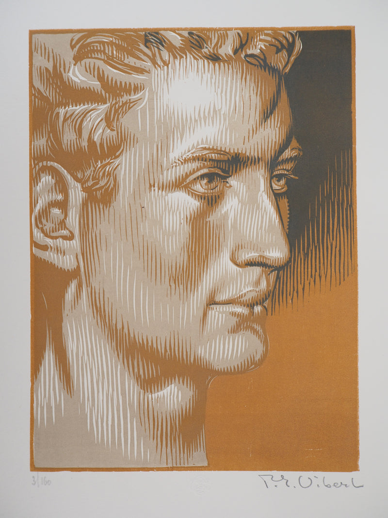 Pierre Eugène VIBERT : Portrait de Jean-Paul, 1926 - Gravure sur bois