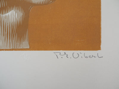 Pierre Eugène VIBERT : Portrait de Jean-Paul, 1926 - Gravure sur bois (détail)