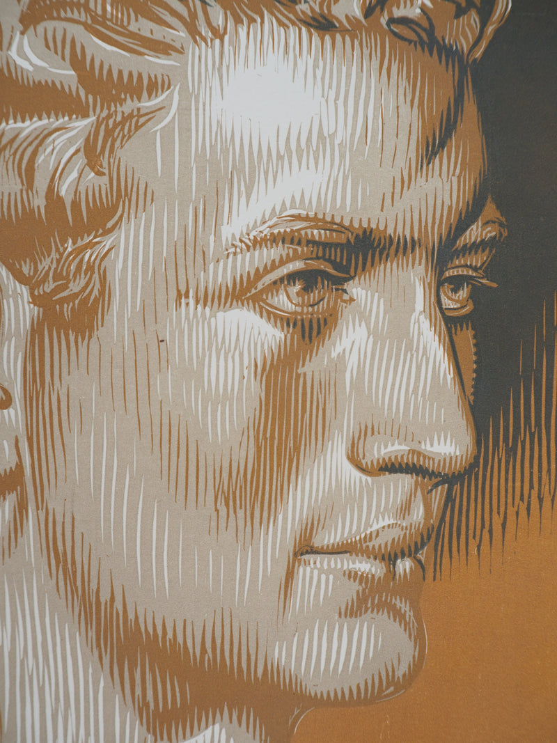 Pierre Eugène VIBERT : Portrait de Jean-Paul, 1926 - Gravure sur bois (détail)