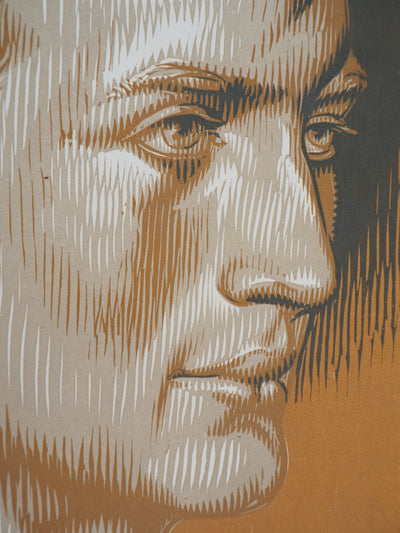 Pierre Eugène VIBERT : Portrait de Jean-Paul, 1926 - Gravure sur bois (détail)