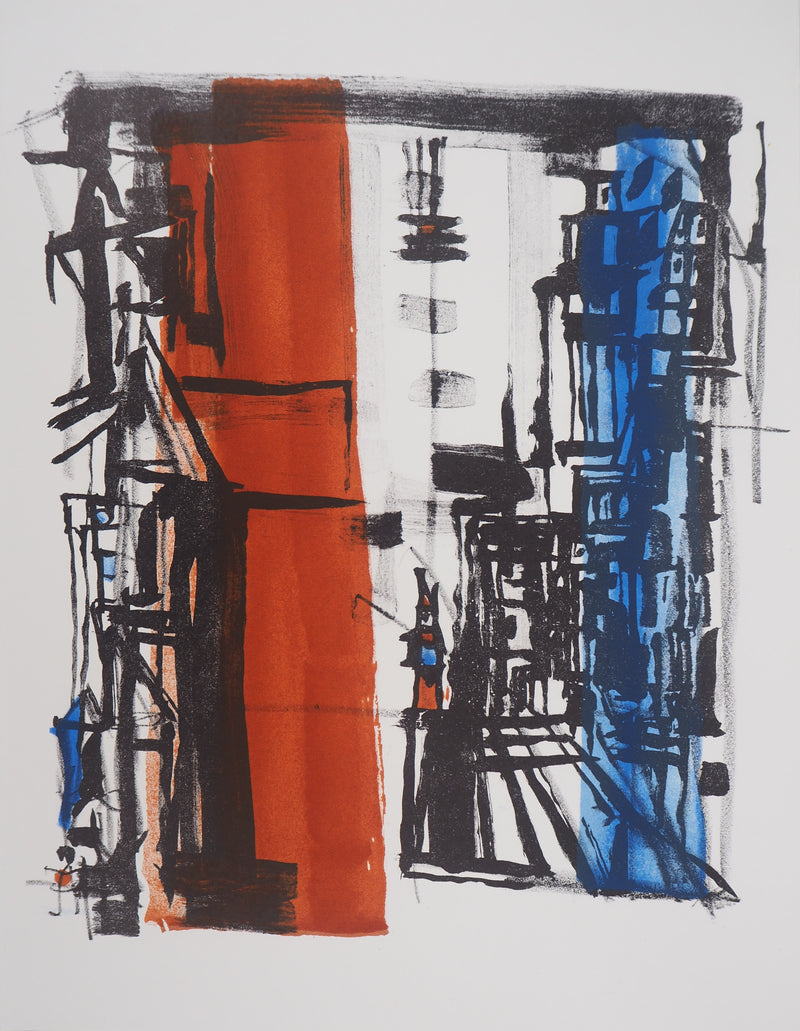 Maria Helena VIEIRA DA SILVA : Arrivée en ville (Goldoni), Lithographie originale (vue générale) - Crédit photo : Galerie Art.Paris