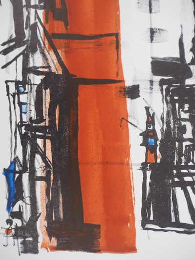 Maria Helena VIEIRA DA SILVA : Arrivée en ville (Goldoni), Lithographie originale (photo de détail 3) - Crédit photo : Galerie Art.Paris