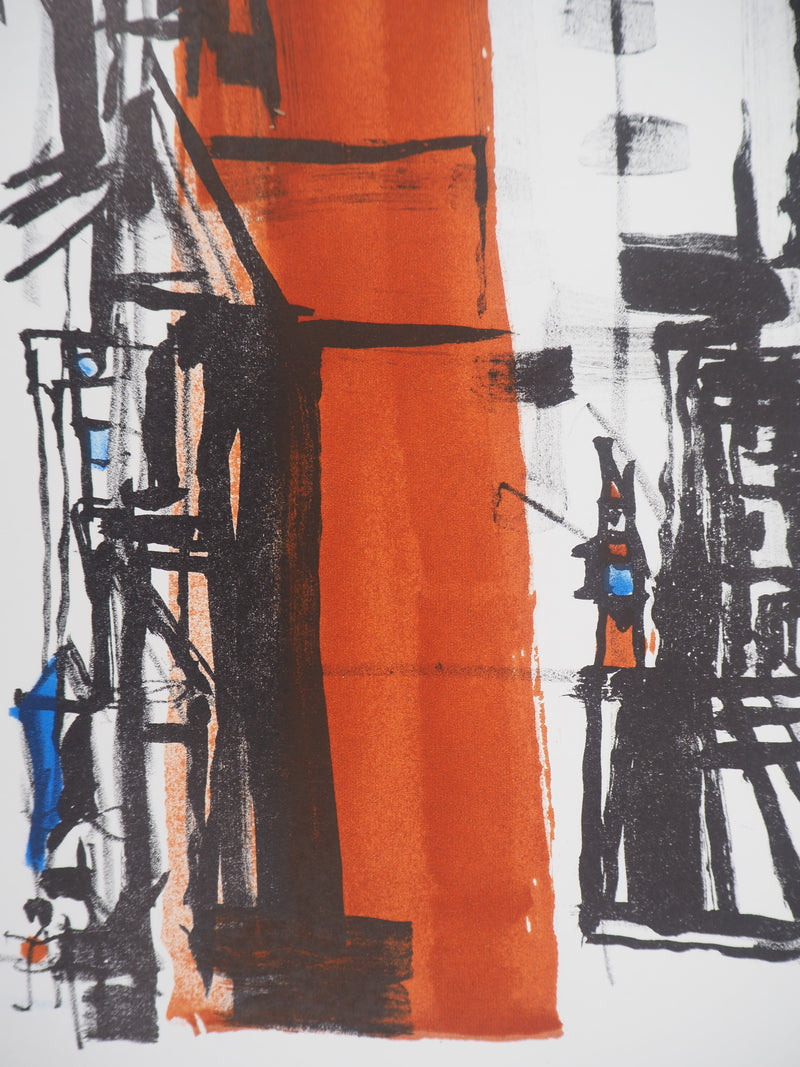 Maria Helena VIEIRA DA SILVA : Arrivée en ville (Goldoni), Lithographie originale (photo de détail 3) - Crédit photo : Galerie Art.Paris
