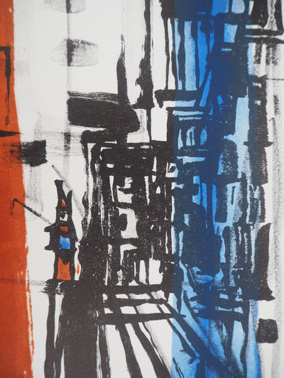 Maria Helena VIEIRA DA SILVA : Arrivée en ville (Goldoni), Lithographie originale (photo de détail 4) - Crédit photo : Galerie Art.Paris