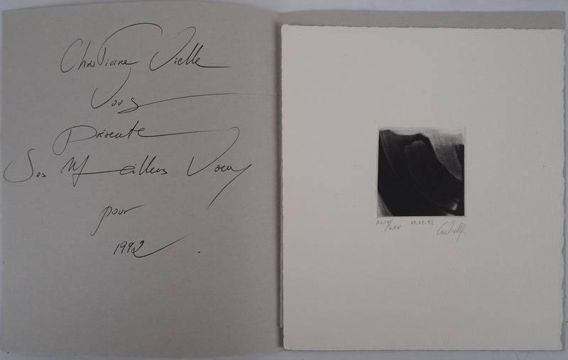 Christiane VIELLE : Nouvelle année, 1992 - Gravure (détail)