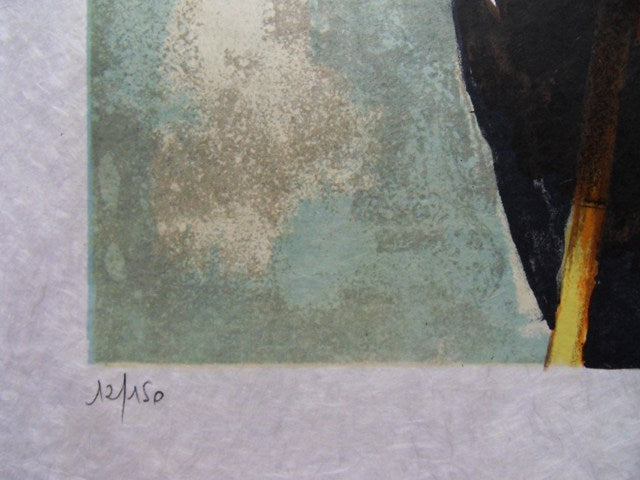 Victor VIKO : Le Clown au cigare - Lithographie (détail)
