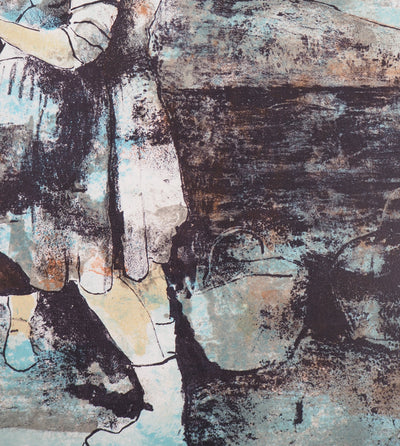 Victor VIKO : Discussion sur le port - Lithographie (détail)