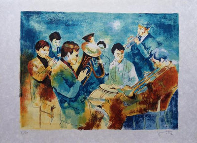 Victor VIKO : L'orchestre - Lithographie