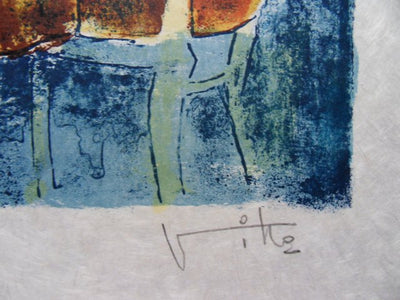Victor VIKO : L'orchestre - Lithographie (détail)