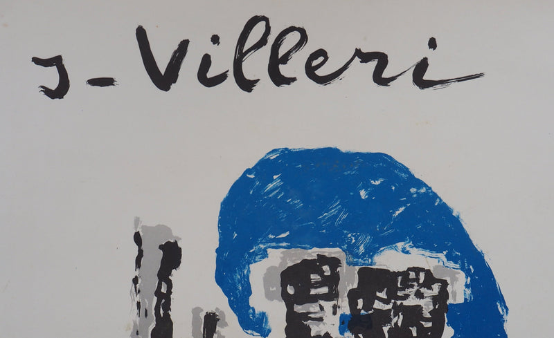 Jean VILLERI : Composition bleue et rouge, 1969 - Affiche (détail)