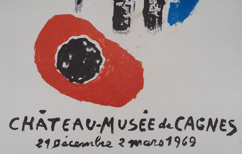 Jean VILLERI : Composition bleue et rouge, 1969 - Affiche (détail)