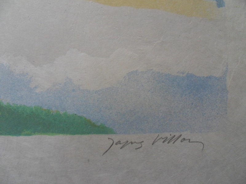 Jacques VILLON : La propriété de Virgile sur les bords du Mincio - Lithographie (détail)