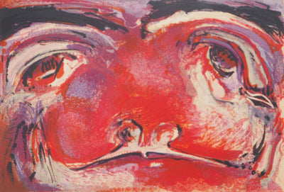 Jacques VIMARD : Visage expressif - Lithographie (détail)