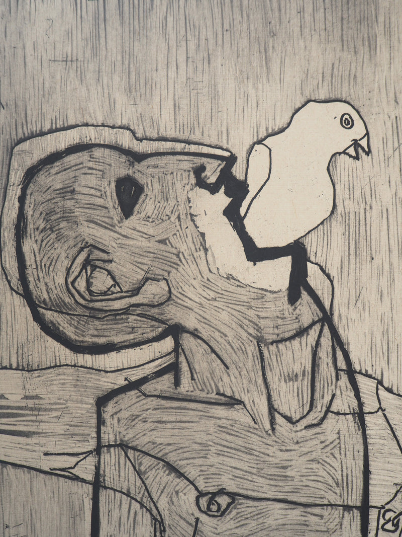 François VINCENT : Allégorie : La Fertilité, 1997 - Gravure (détail)