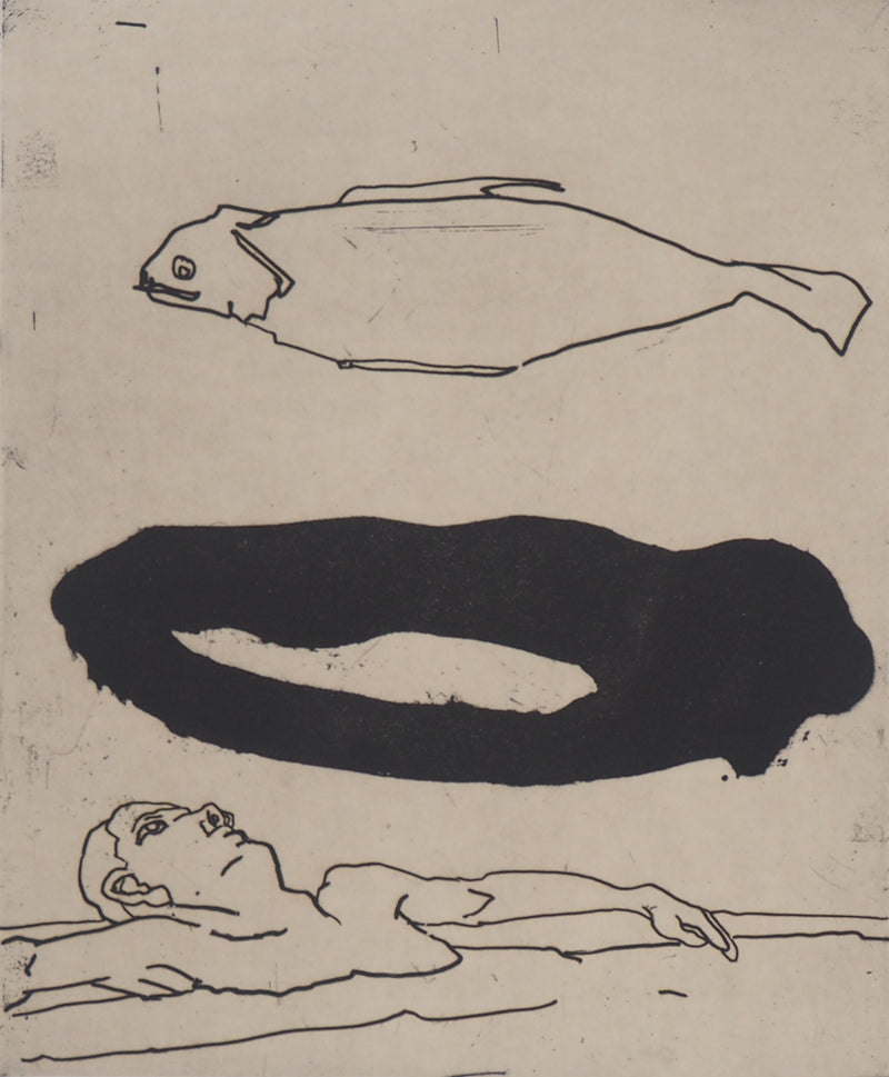 François VINCENT : Bain de minuit, 1995 - Gravure