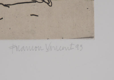 François VINCENT : Bain de minuit, 1995 - Gravure (détail)