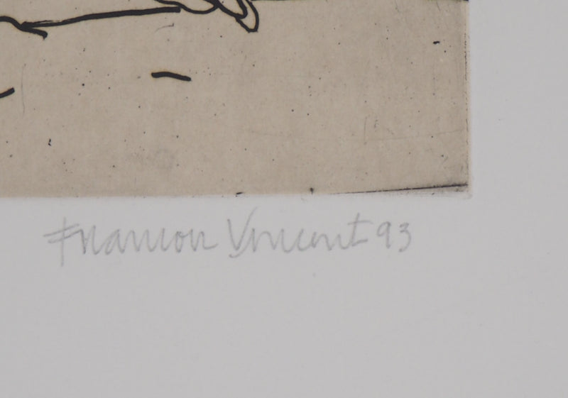 François VINCENT : Bain de minuit, 1995 - Gravure (détail)