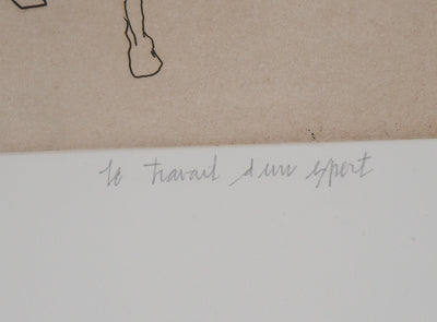 François VINCENT : Corrida : Le travail d'un expert, 1995 - Gravure (détail)