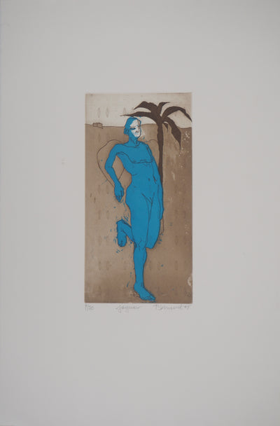 François VINCENT : Le Jaguar, 1995 - Gravure (détail)