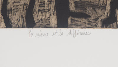 François VINCENT : La même et la différence, 1997 - Gravure (détail)