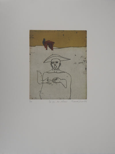 François VINCENT : La loi du notaire, 1995 - Gravure (détail)