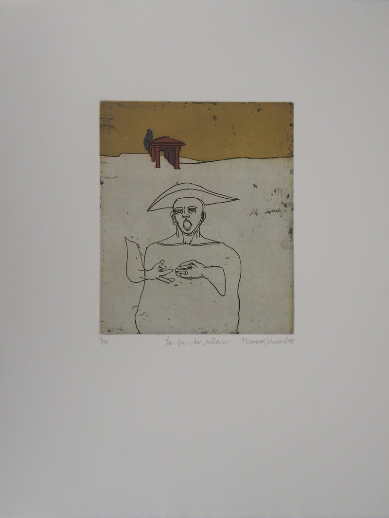 François VINCENT : La loi du notaire, 1995 - Gravure (détail)