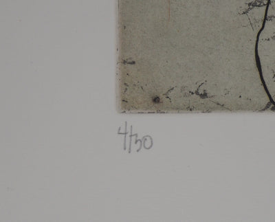 François VINCENT : La loi du notaire, 1995 - Gravure (détail)
