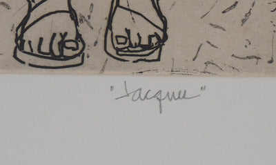 François VINCENT : Portrait d'un homme : Jacques, 1994  - Gravure (détail)