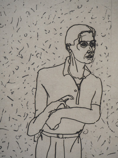 François VINCENT : Portrait d'un homme : Jacques, 1994  - Gravure (détail)