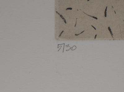 François VINCENT : Portrait d'un homme : Jacques, 1994  - Gravure (détail)