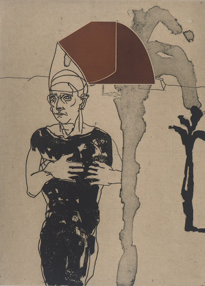 François VINCENT : Le sourcier, 1994  - Gravure