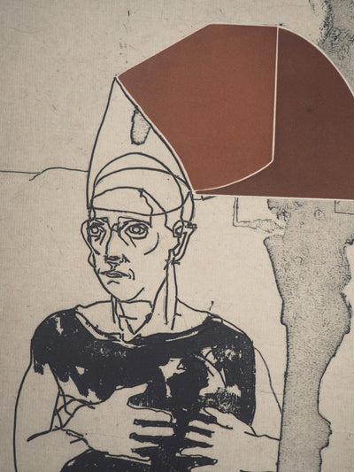 François VINCENT : Le sourcier, 1994  - Gravure (détail)