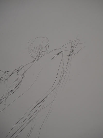 Ilse VOIGT : Danseur en mouvement - Gravure (détail)