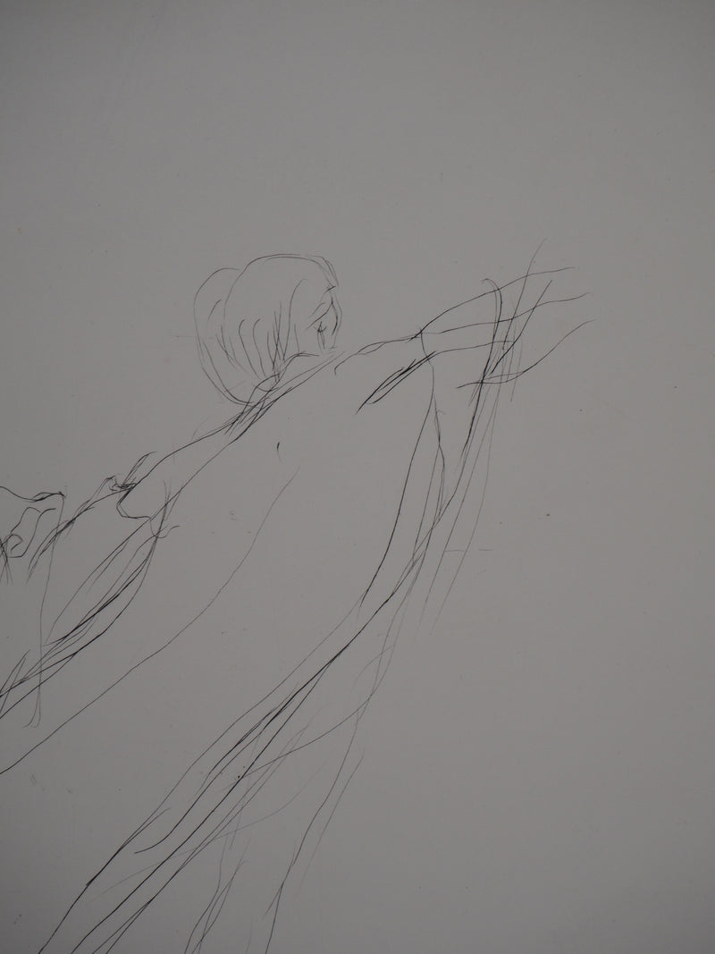 Ilse VOIGT : Danseur en mouvement - Gravure (détail)