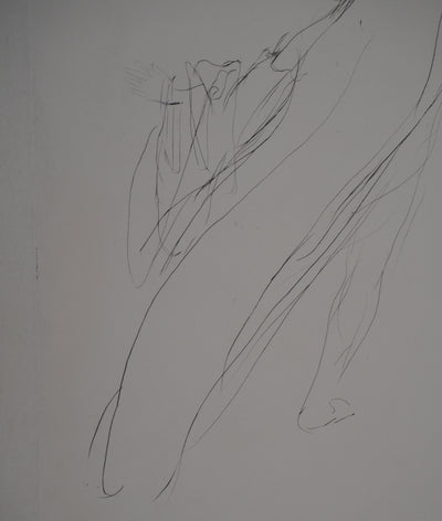 Ilse VOIGT : Danseur en mouvement - Gravure (détail)