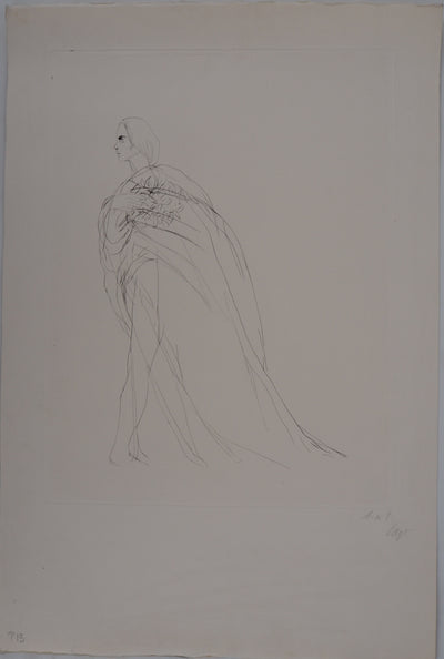 Ilse VOIGT : Danseuse au bouquet - Gravure