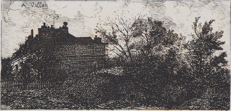 Antoine VOLLON : Maison dans la campagne - Gravure