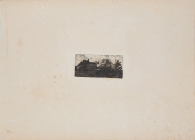 Antoine VOLLON : Maison dans la campagne - Gravure (détail)