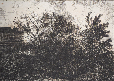 Antoine VOLLON : Maison dans la campagne - Gravure (détail)