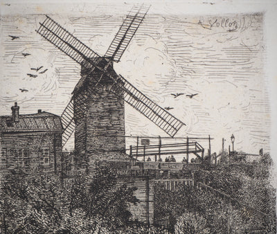Antoine VOLLON : Paysages de campagne - Gravure (détail)